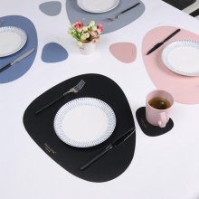 [해외직구] 집드리 북유렵 조약돌 가죽 식탁 테이블 매트 방수