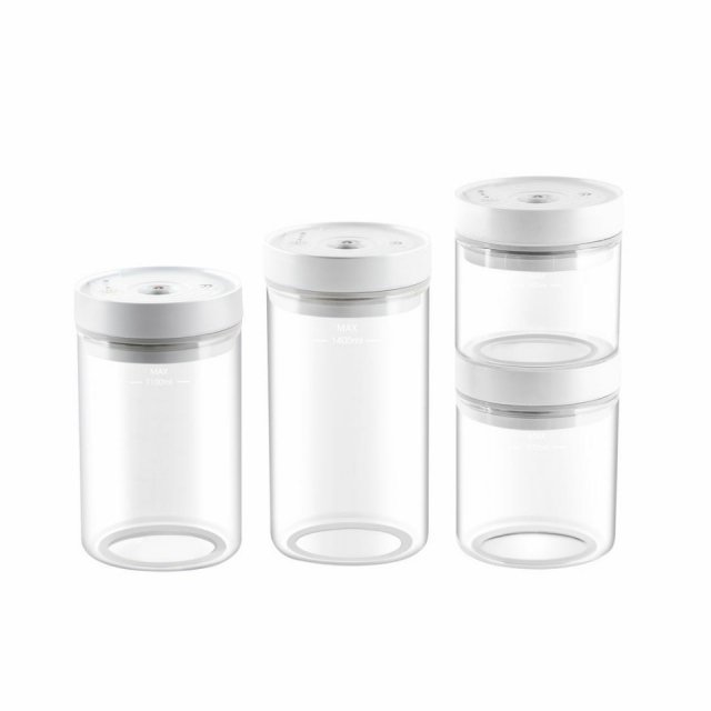 전자동 진공 밀페용기 4종 세트 (500/700/1100/1400ml)