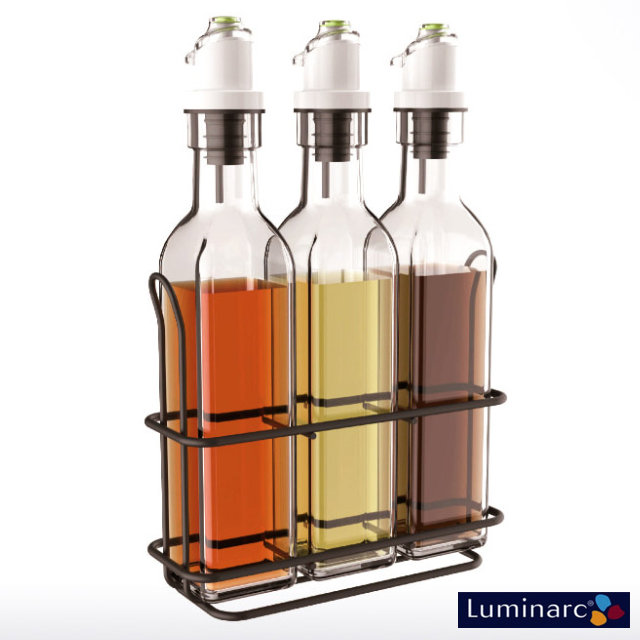 참기름 꿀소분 소스통 500ML 3세트 사각 유리오일병 들기름 간장 식용유