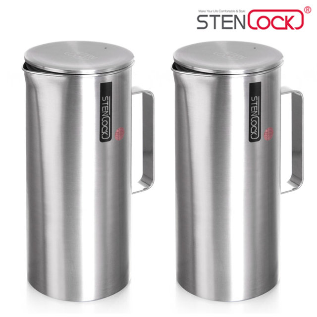 냉장고 올스텐 물통 물병저그 1호 1500ML 2P 손잡이 1.5리터 카페 식탁