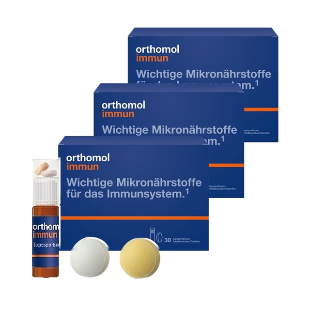[해외직구]Orthomol 오쏘몰 이뮨 드링크 + 캡슐 (30일분) 3개세트