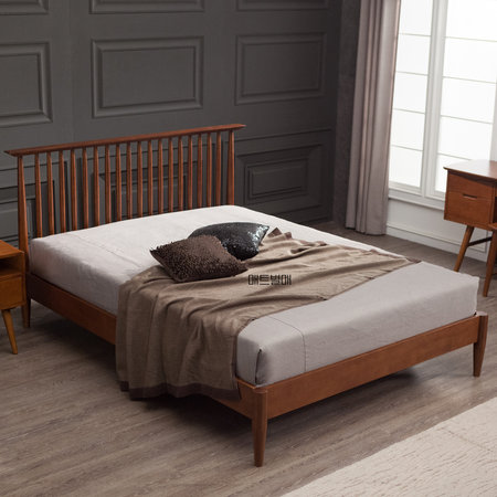 아이앤 베노이 고무나무원목 퀸 침대프레임 A타입 JY