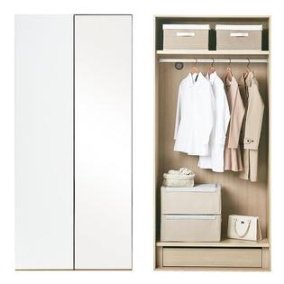 한샘 바이엘 글로시 거울옷장 100cm(높이216cm) 화이트 하이글로시 1단 내부서랍형