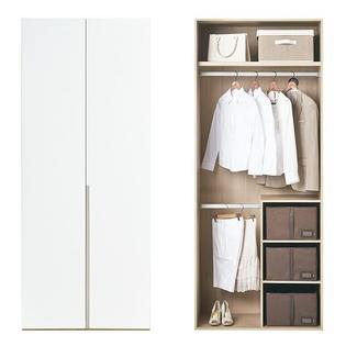 한샘 바이엘 글로시 옷장 90cm(높이216cm) 화이트 하이글로시 T수납형