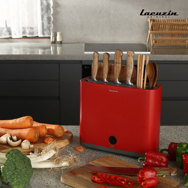 열풍 살균건조기 칼 도마 수저 UV-C LCZ8002BU 버건디