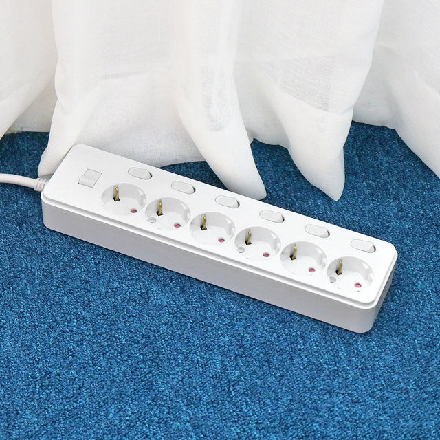 더좋은 멀티탭 개별 스위치 과부하차단 6구 2M