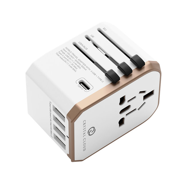 크리스탈클라우드 5포트 USB 5.6A 전세계 여행용 해외 멀티 플