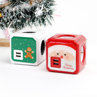 파워큐브 크리스마스 에디션 USB 멀티탭