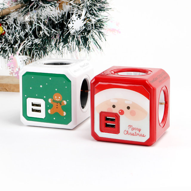 파워큐브 크리스마스 에디션 USB 멀티탭