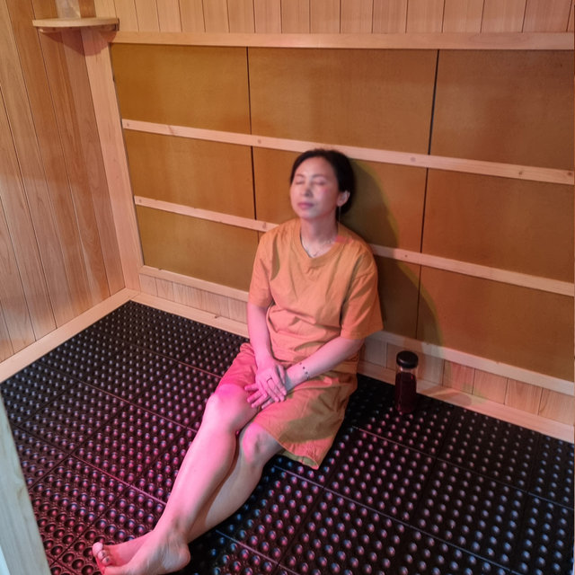 편백 양자히터 숯 건식 4인 온수 홈 사우나 / 온돌형 P960