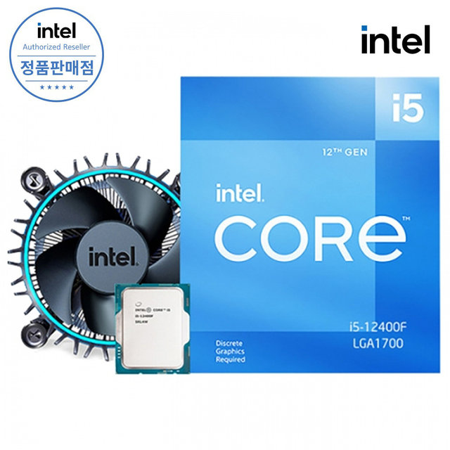 인텔 12세대 CPU 코어 i5-12400F 엘더레이크 정품박스