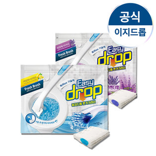 변기크리너 향 4종 리필2팩(24개입/핸들미포함) 변기솔