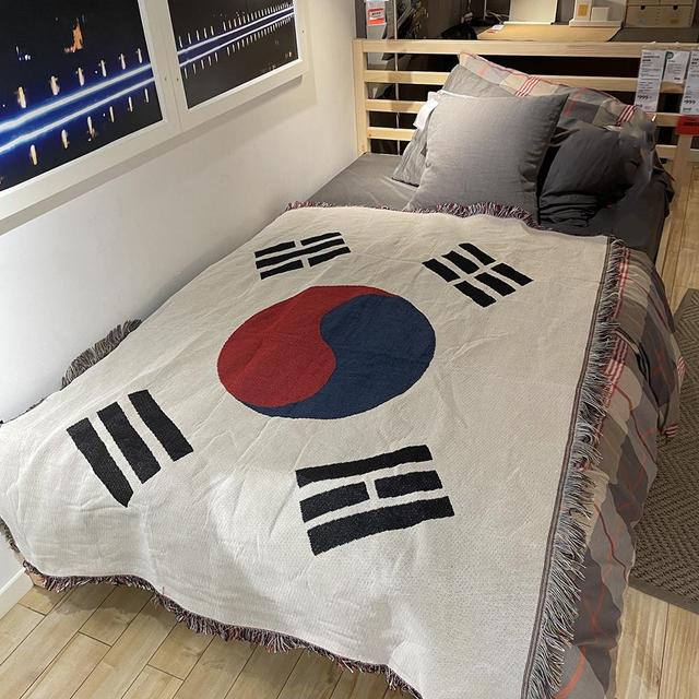 [해외직구] 태극기 태피스트리 블랭킷 소파커버 담요 130x160cm