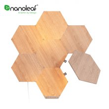 [정품]나노리프 스마트 조명 Elements Wood Look Hexagon 7개 패널 스타터 키트