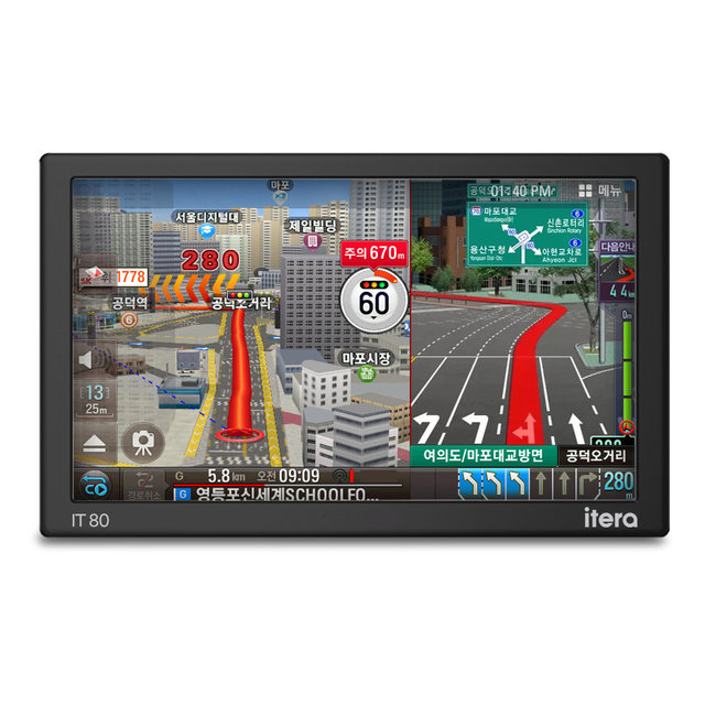 아이나비3D 아이테라 i80 32G 네비게이션 8형 거치대포함+DMB로드안테나+후방카메라 전더포함
