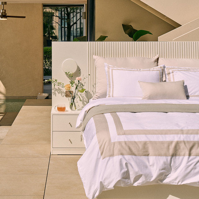 세이지 모던형 호텔 침대 퀸 프레임(협탁제외)