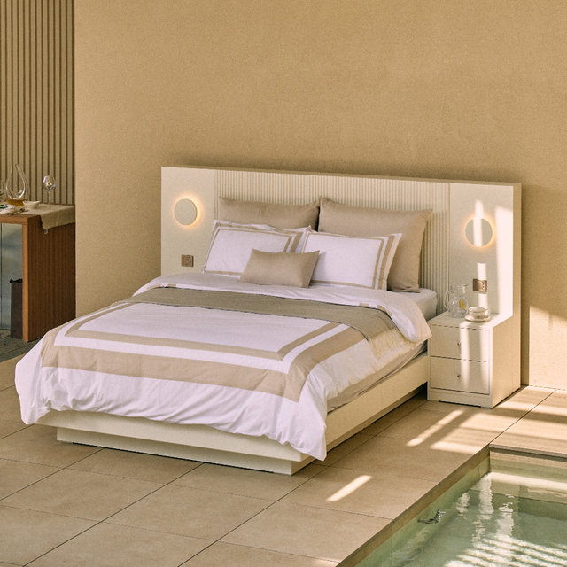 세이지 모던형 호텔 침대 라지킹(협탁2개+스프링탑포켓매트LK)