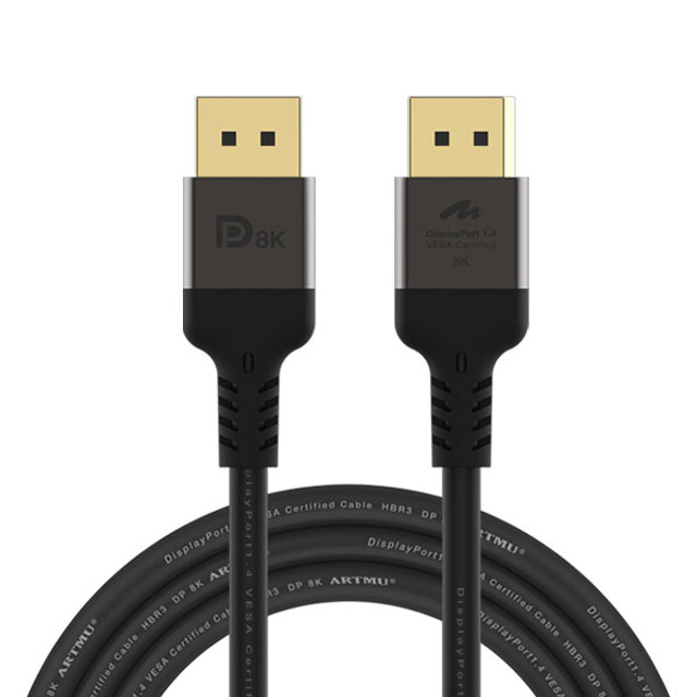 VESA 인증 DP to DP 1.4 8K DisplayPort 케이블 메탈 2m