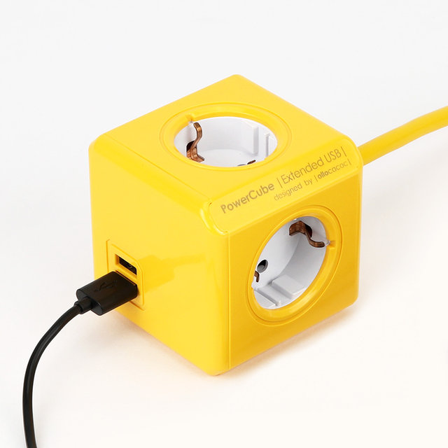 파워큐브 익스텐디드 올컬러 USB 4구 1.5M 디자인 멀티탭