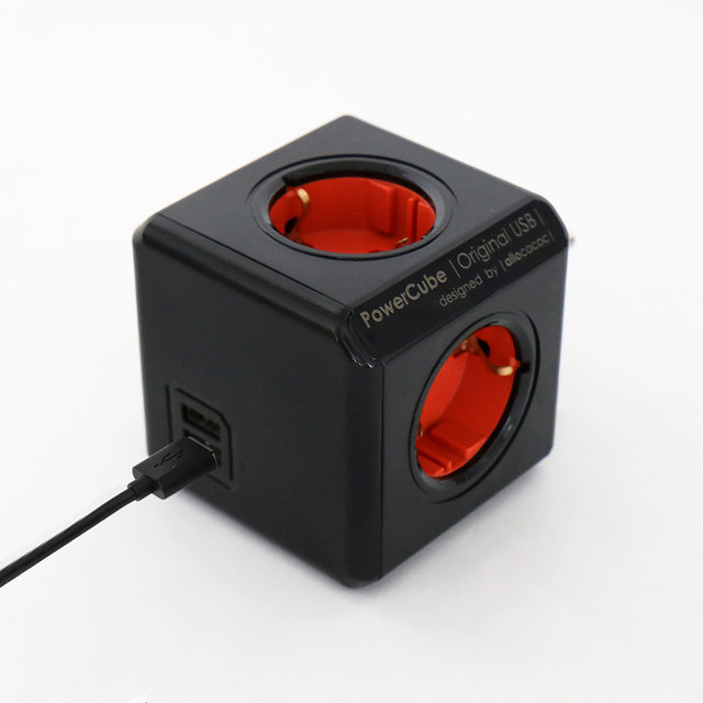 파워큐브 오리지널 올컬러 4구 USB 디자인 멀티탭 콘센트