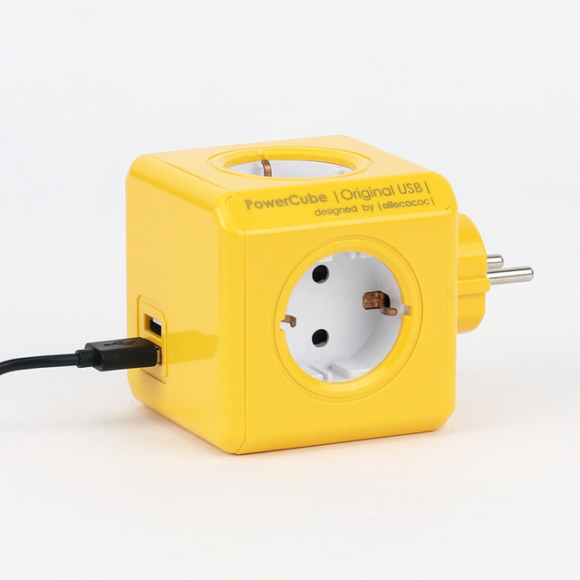 파워큐브 오리지널 올컬러 4구 USB 디자인 멀티탭 콘센트