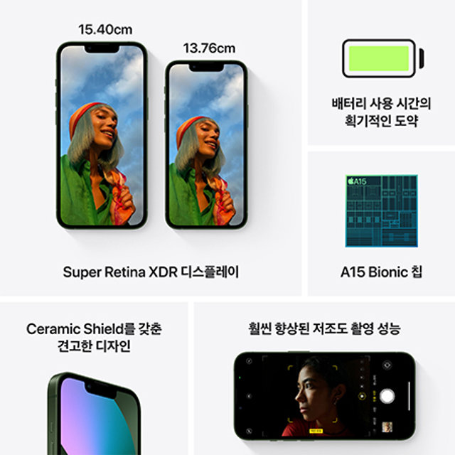 아이폰13 미니, 자급제 (128GB, 그린)