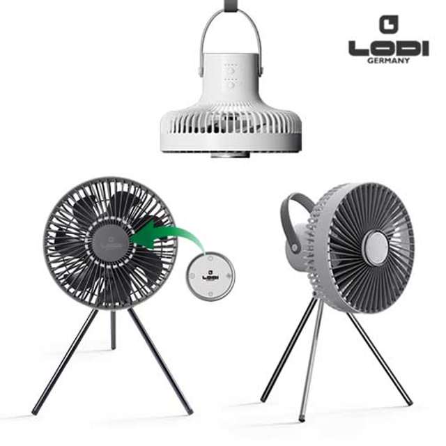  캠핑용 무선 선풍기/타프팬 (20CM) LD-CP15 [최대17시간무선사용/C타입충전/6시간타이머]