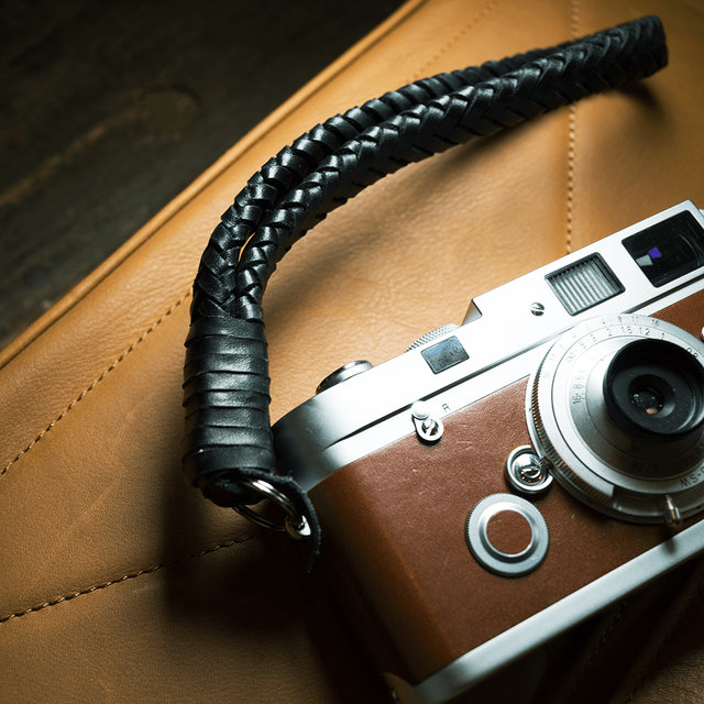 [Barton1972] 바톤 스트랩 그리드 손목 블랙 Leather Wrist Strap Grid Black