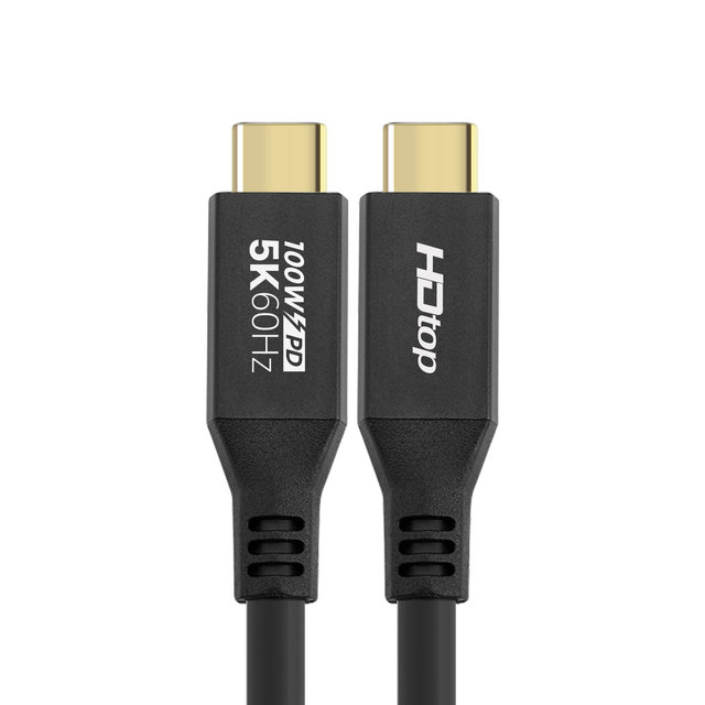 HDTOP USB4 C타입 썬더볼트3 40Gbps 5K 영상 케이블 0.8M HT-3C021