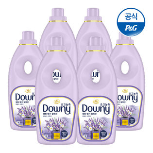 다우니 초고농축 섬유유연제 생화향기 라벤더 1L×6[D164*6]