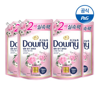 다우니 섬유유연제 생화향기 스프링 가든 1.6L×4[D176*4]