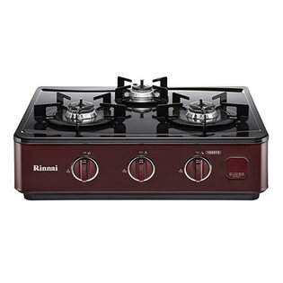 3구 가스레인지 RTR-W3001P [ LPG / 자동 화력조절 / 과열방지 센서 / 건전지 교체 알림 ]