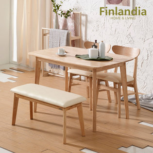 [역마진 비밀특가] 데니스 내추럴 4인식탁세트(의자2+벤치1)