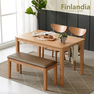 [역마진 비밀특가] 핀란디아 콜린 4인식탁세트(의자2벤치1)