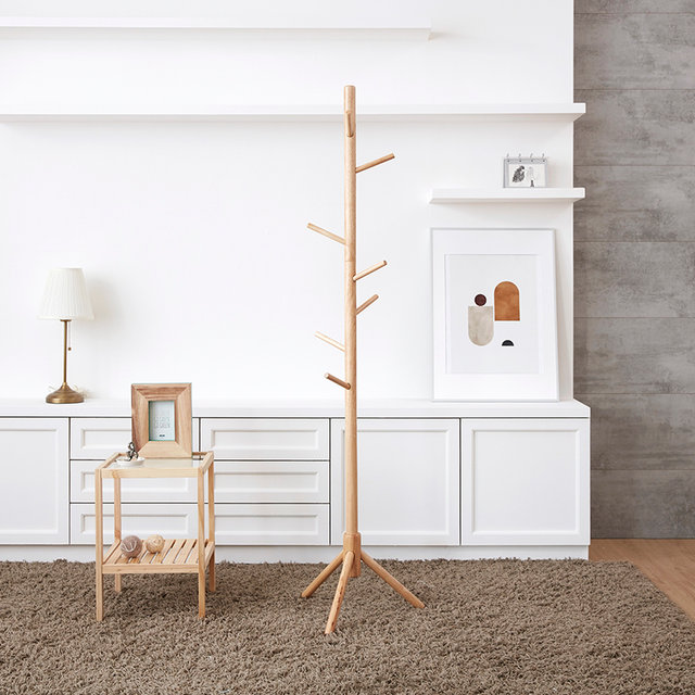 [역마진 비밀특가] 핀란디아 엘라인 원목 원형 스탠드 옷걸이 행거 (내추럴)