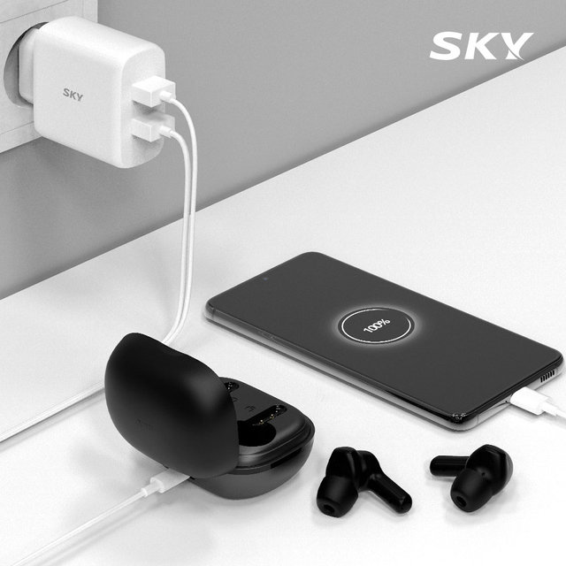 스카이 필 Q2S 36W QC3.0 듀얼포트 고속 충전 어댑터