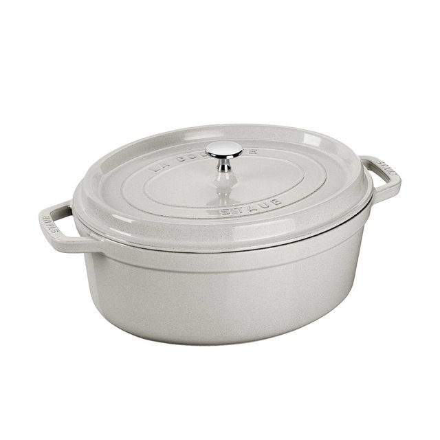 [해외직구] 스타우브 오벌 꼬꼬떼 냄비 27cm - 화이트 트러플