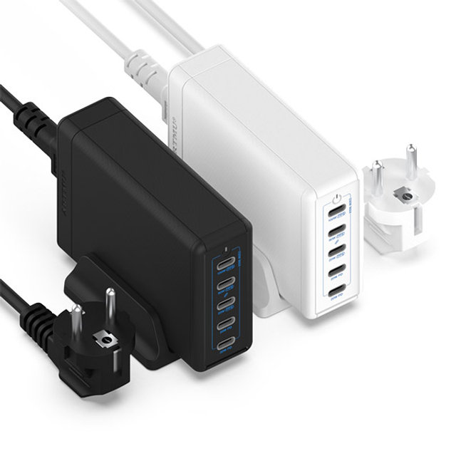 USB PD 230W PPS GaN 접지 멀티 초고속 충전기 GE610 블랙