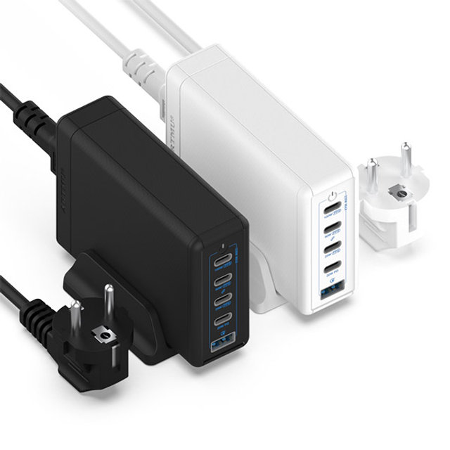 USB PD 228W PPS GaN 접지 멀티 초고속 충전기 GE510 블랙