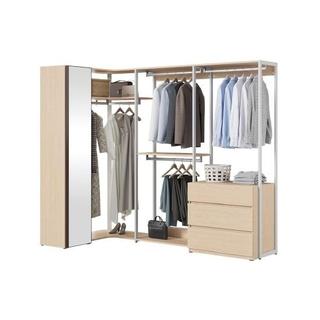 스테이 내추럴 드레스룸 세트 240+118cm 서랍+거울형