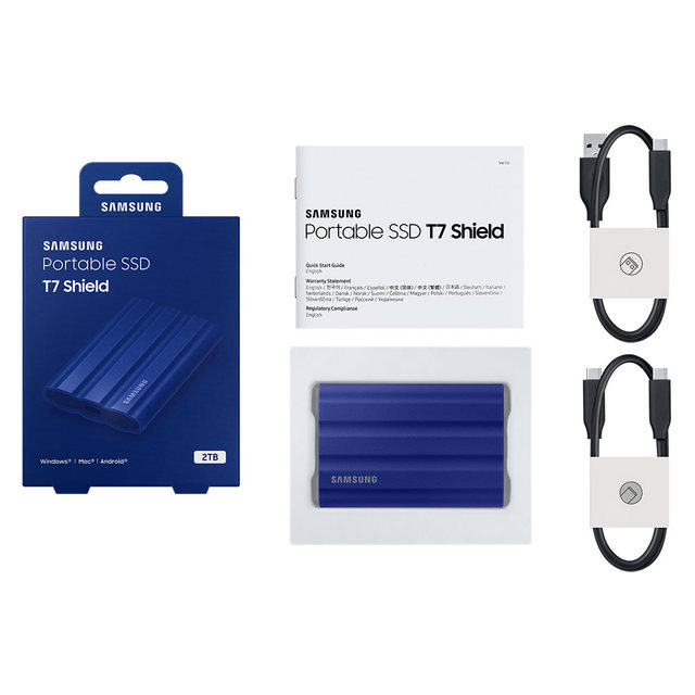 포터블 외장SSD T7 Shield 2TB 블루 USB 3.2 Gen.2 MU-PE2T0R/WW (정품)