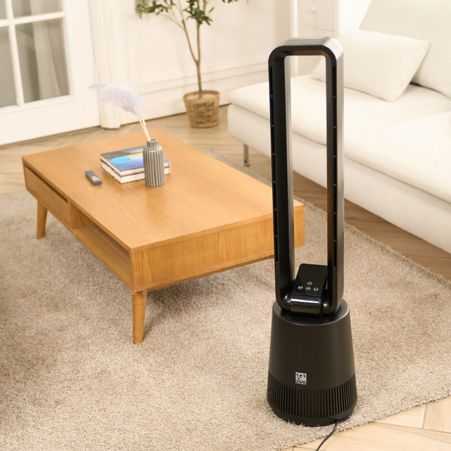 GEF-BLDC1500R 하이브리드 날개없는 공기청정기 선풍기