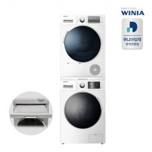 위니아딤채 EWR10MEWIP (10KG)건조기+(12KG)세탁기 세트 (블랙와이드 도어,16가지 맞춤 코스,화이트)