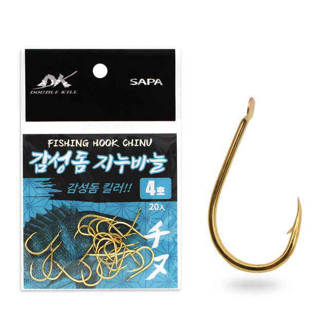 DK 감성돔 지누바늘 4호 골드 20개입 낚시바늘