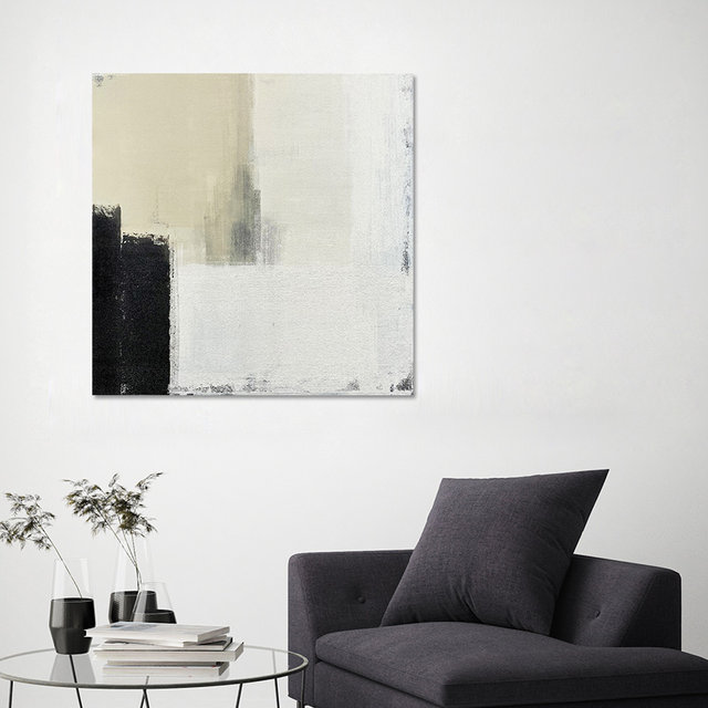 핸드페인팅 캔버스 액자 모브 (60x60cm)