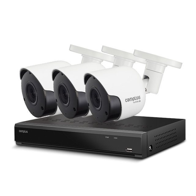 200만화소 실외 3대 CCTV 자가설치패키지 세트 1TB 포함