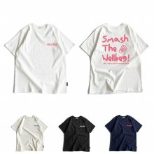웰벡 남성 여성 프리미엄 오버핏 반팔 티셔츠 WBTS-SMASH