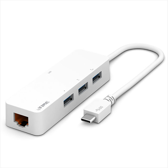 아이피타임 IPTIME 기가비트 USB 3.0 C타입 유선 랜카드 3포트 허브 U1003C