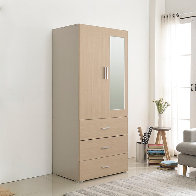 [비밀특가] 비트 거울도어 800 3단서랍 옷장 행거형