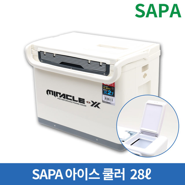 싸파 미라클X 아이스박스 28L SIC-028HE 쿨러 낚시 캠핑 레져